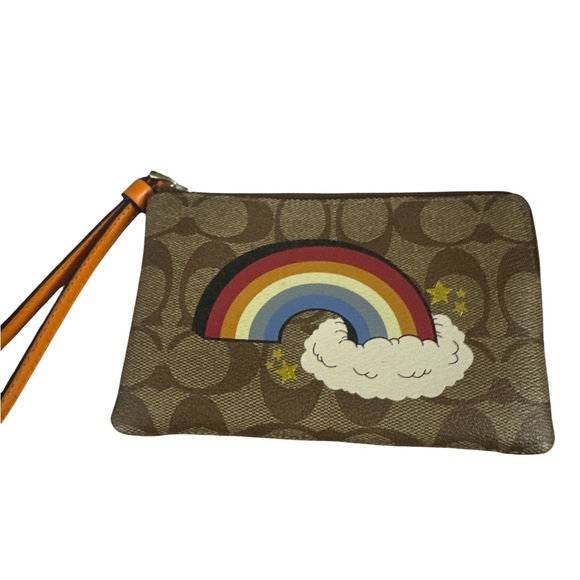 Coach Rainbow & Cloud Wristlet - EUC